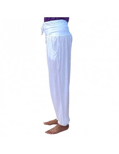 Pantalon yoga large Vinyasa Blanc Livraison rapide