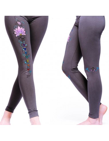 Legging yoga gris Synergie Chakra pas chere