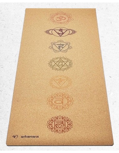 Tapis de yoga liège & latex XL - Ep 5 mm - 7 chakras online