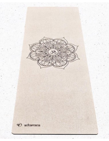 Tapis de yoga chanvre - Mandala - 4,5mm x 61 x 1830 en linge