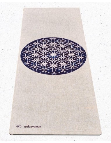 Tapis de yoga chanvre - Fleur de Vie - 4,5mm x 61 x 1830 hantent personnes