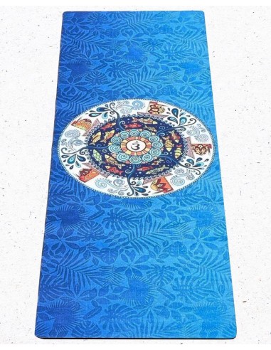 Tapis de yoga de voyage pliable - OM Mandala de technologie