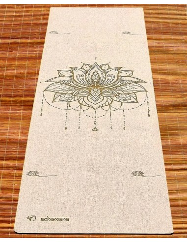 Tapis de yoga fleur de lotus en chanvre - 4,5 mm x 610 x 1830 la chaussure