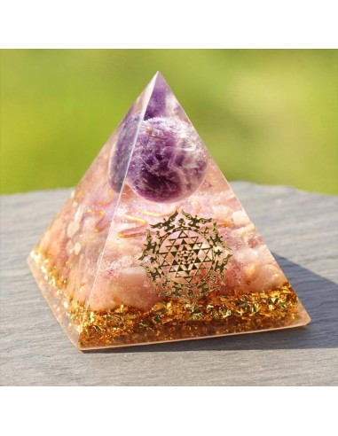 Orgonite pyramide quartz fraise 10 cm - Princesse Tibétaine Comment ça marche