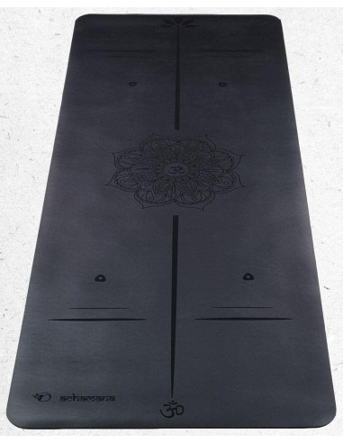 Tapis de yoga pro - latex & similicuir - Ep 5 mm - Mandala Om pour bénéficier 