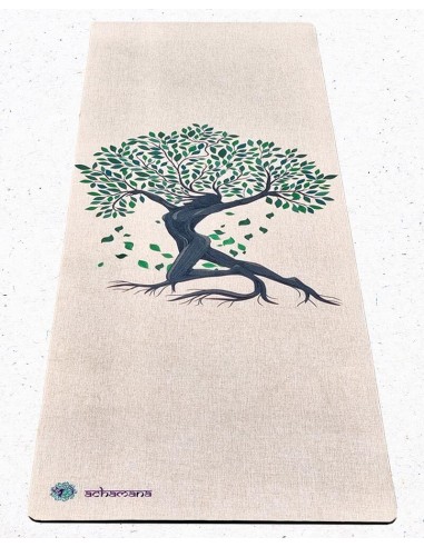 Tapis de yoga écologique latex et chanvre Arbre de vie - Série limitée Découvrez la collection