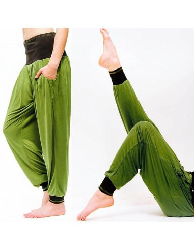 Pantalón de yoga ancho mujer - Vinyasa - Verde oliva vente chaude votre 